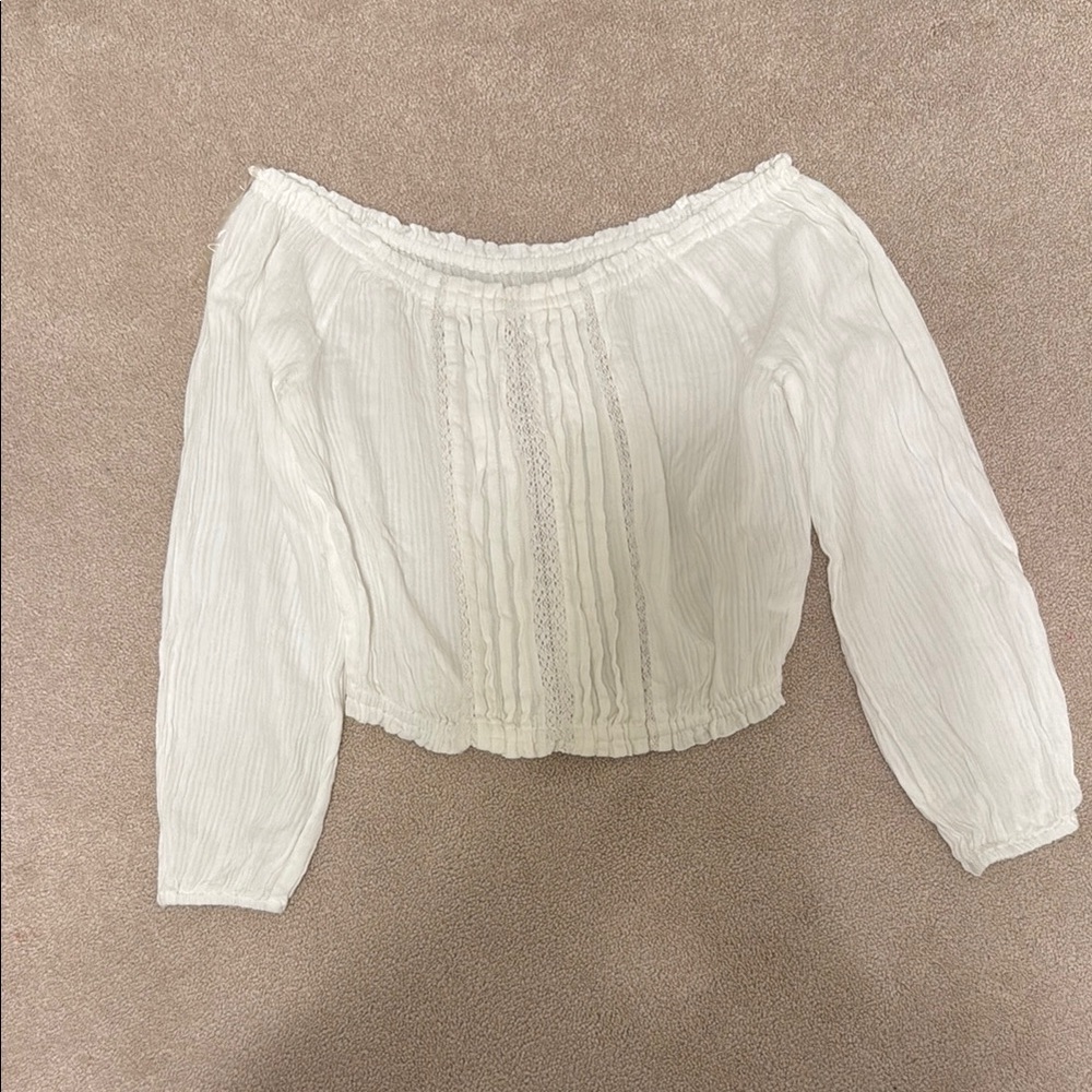 White Off-Shoulder Women's Top